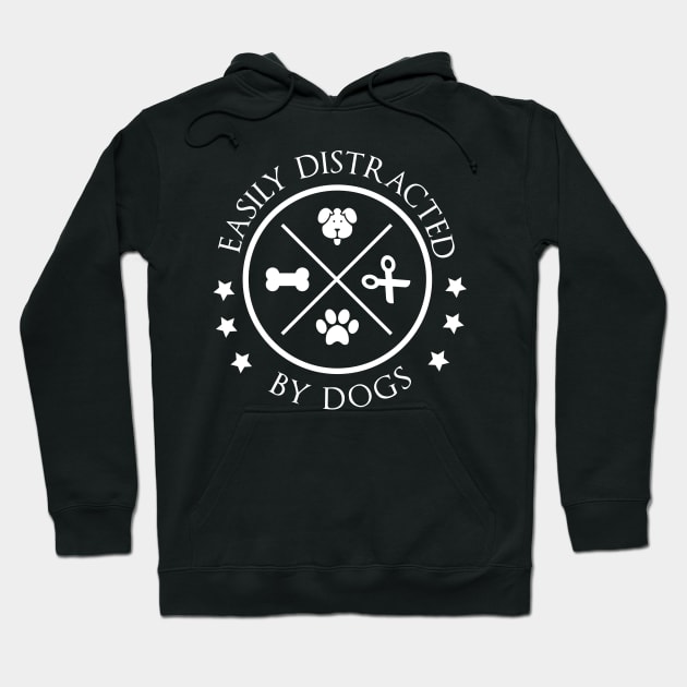 Easily Distracted by Dogs Hoodie by sedkam